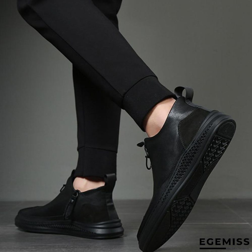 Men Genuine Leather Chelsea Boots Fashion Male Shoes Cow Leather Man Ankle Boots | EGEMISS