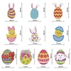 10pcs Diamond Painting Cartoon Easter Chick Pendant