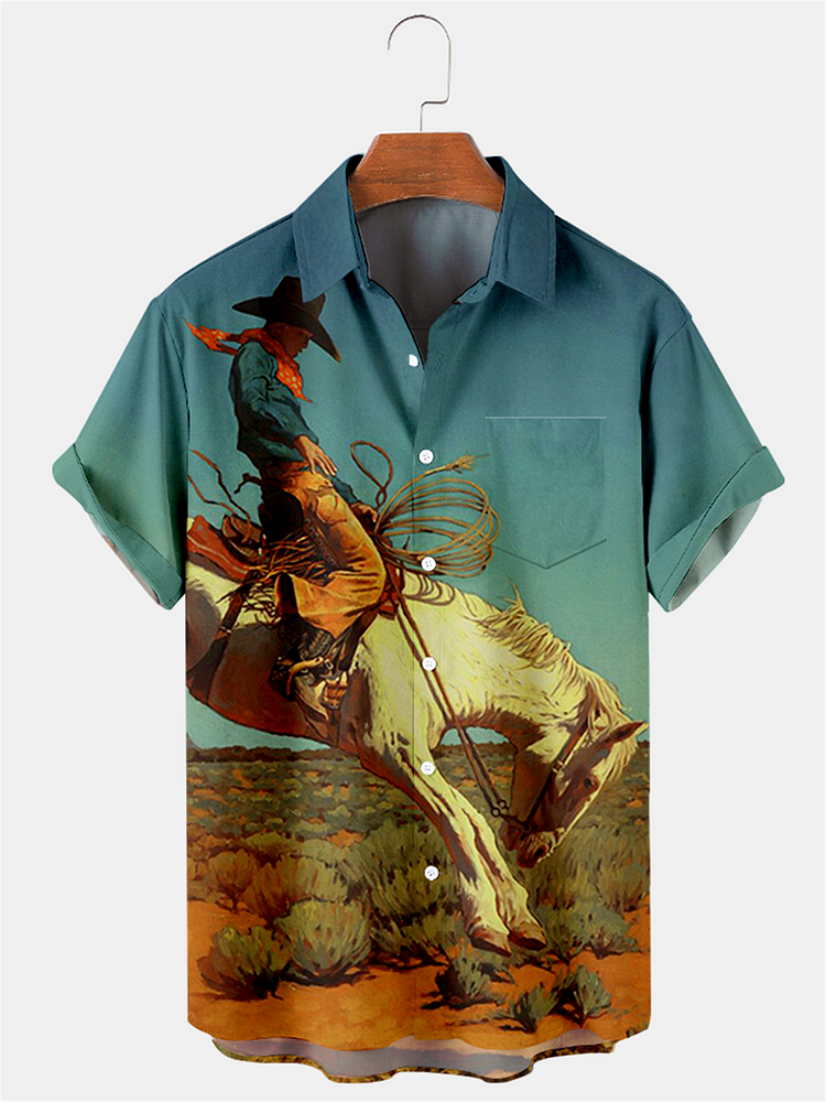 Shirt Collar Vintage Animal Shirts & Tops