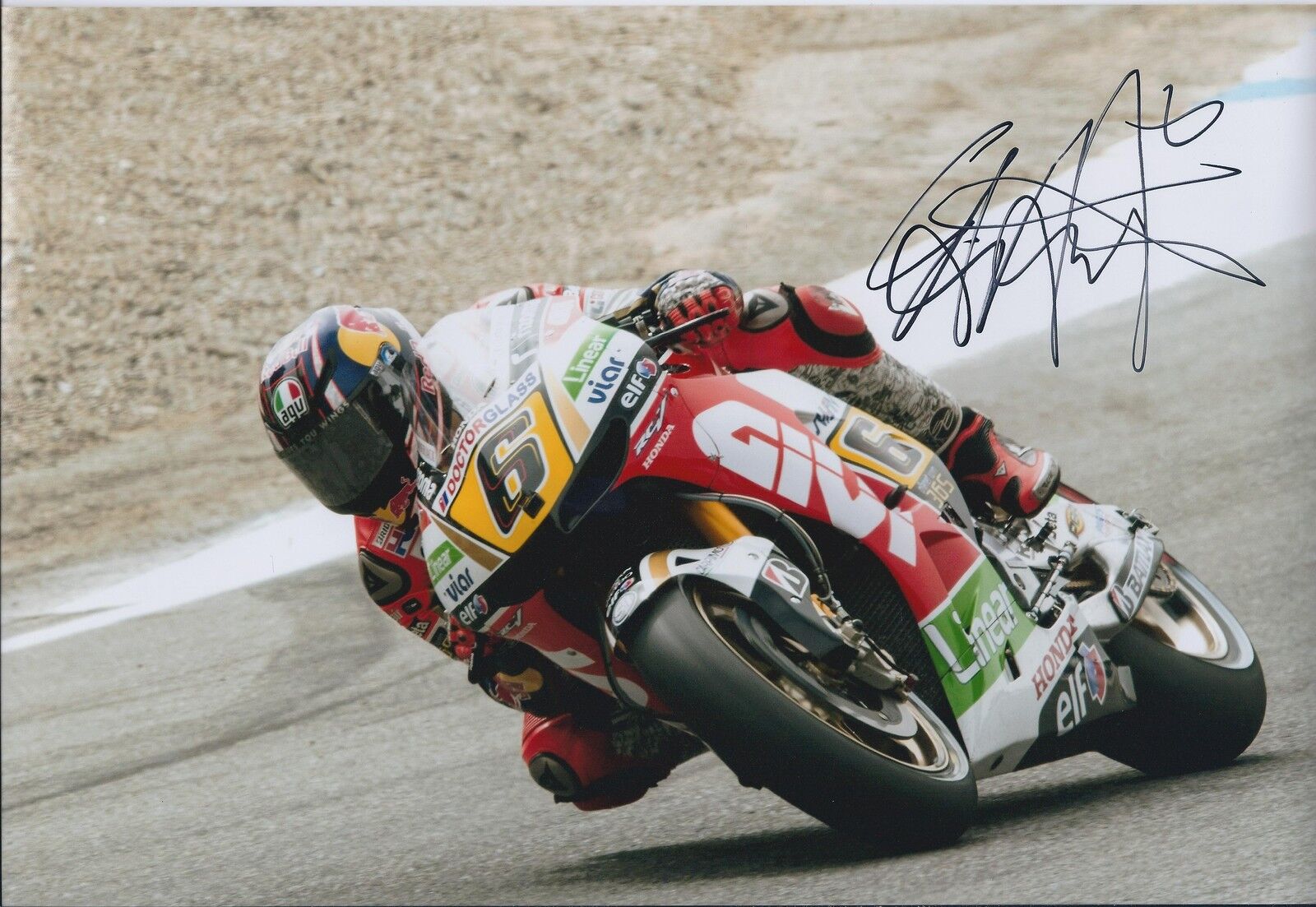 Stefan BRADL 12x8 Photo Poster painting SIGNED MOTOGP Champion Rider HONDA Autograph AFTAL COA