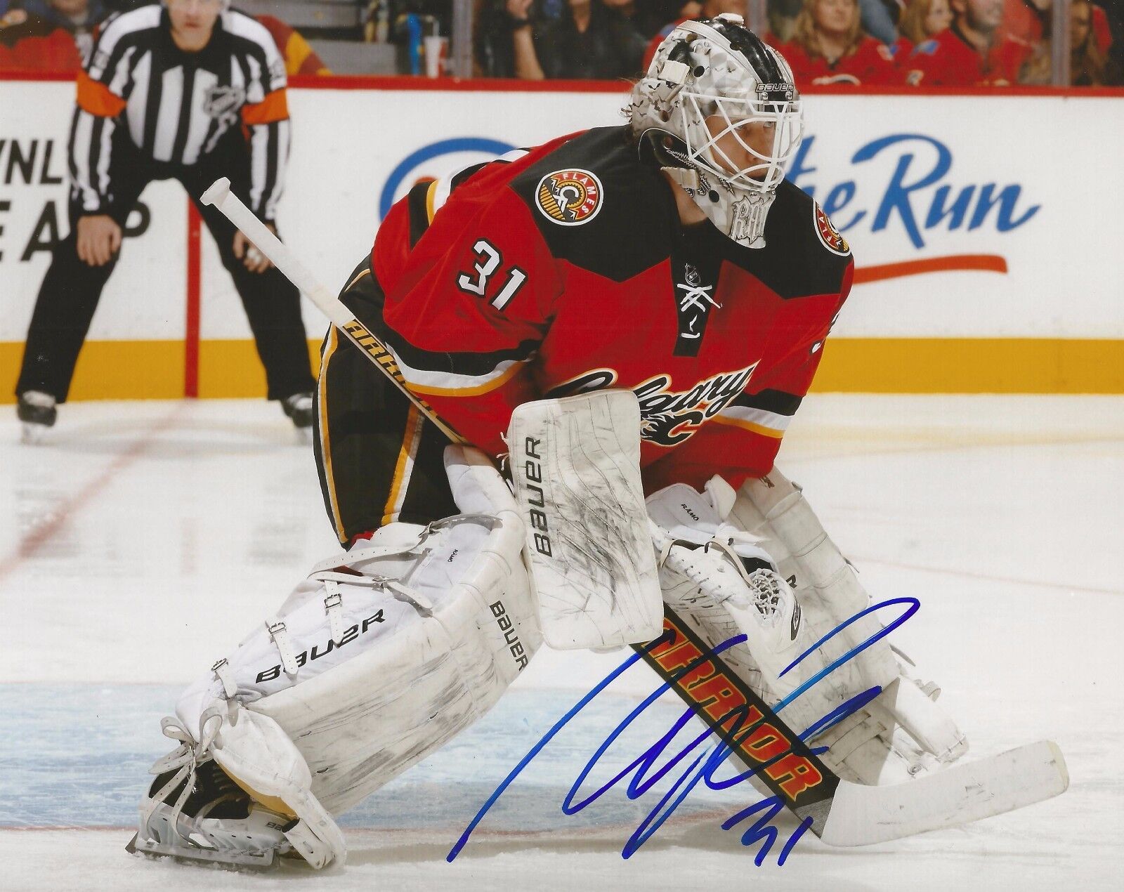 KARRI RAMO SIGNED CALGARY FLAMES 8x10 Photo Poster painting #2 with COA