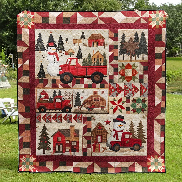 🔥kukelife🔥Christmas Snowman TL05102305 Quilt Blanket