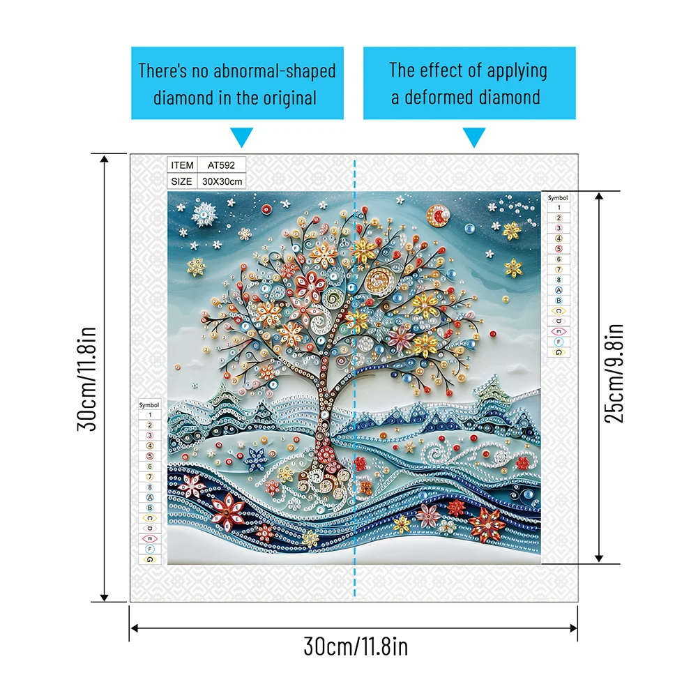 Diamond Painting - Partial Special Shaped Drill - Tree(Canvas|30*30cm)