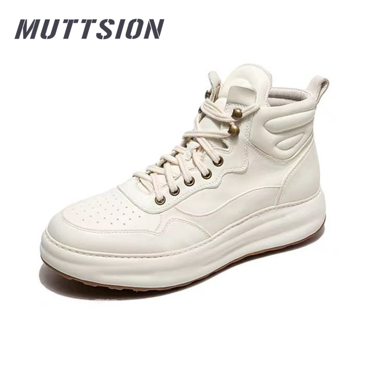 MUTTSION British Dermis Retro High Top Fallow Fashion Martin Boots MUTTSION.COM MUTTSION