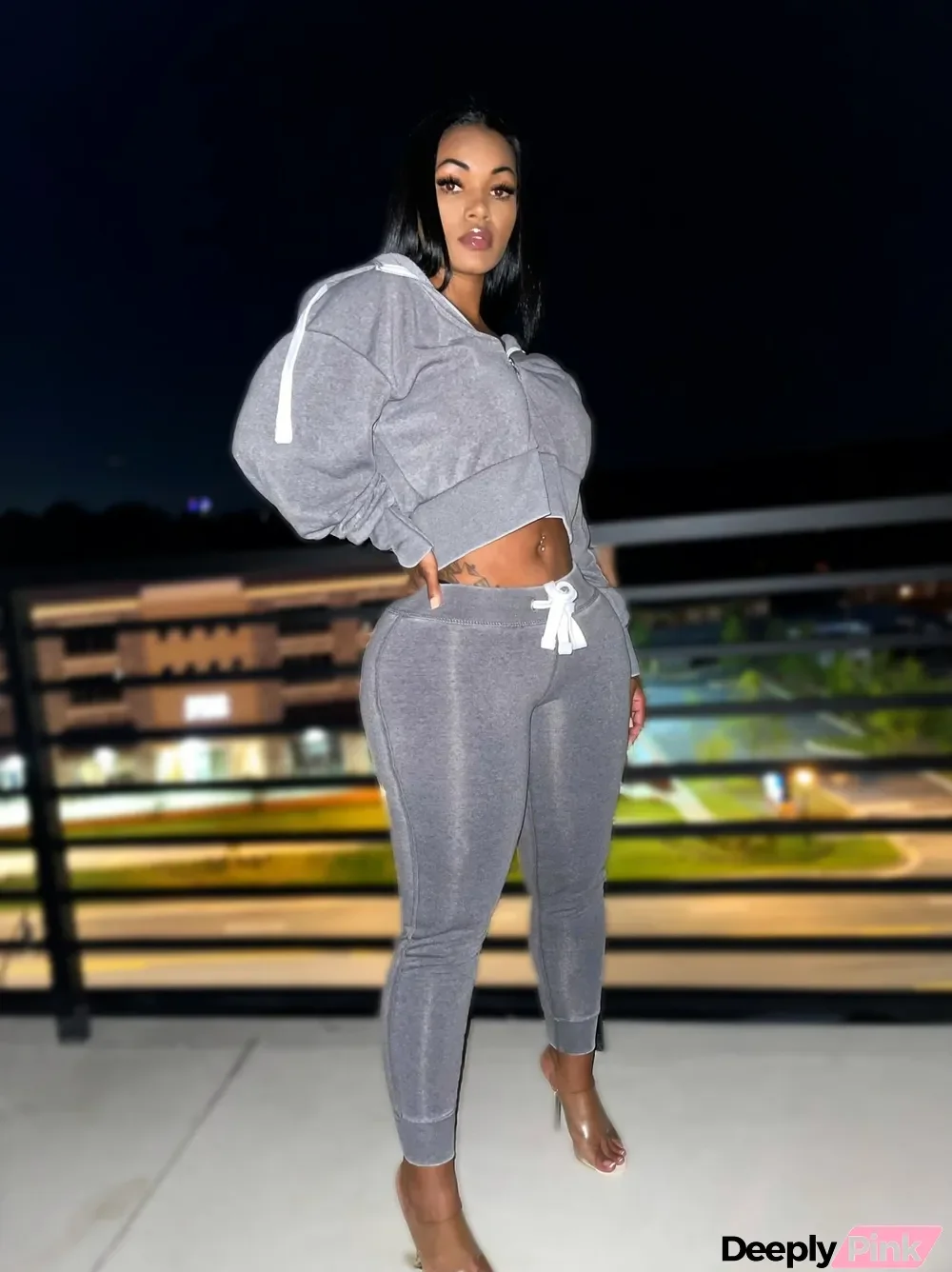 Women's Crop Hoodies Hoodie velvet Casual Pant Set
