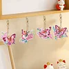 6 St&uuml;ck Schmetterling doppelseitig - 5D DIY Bastel-Schl&uuml;sselanh&auml;nger