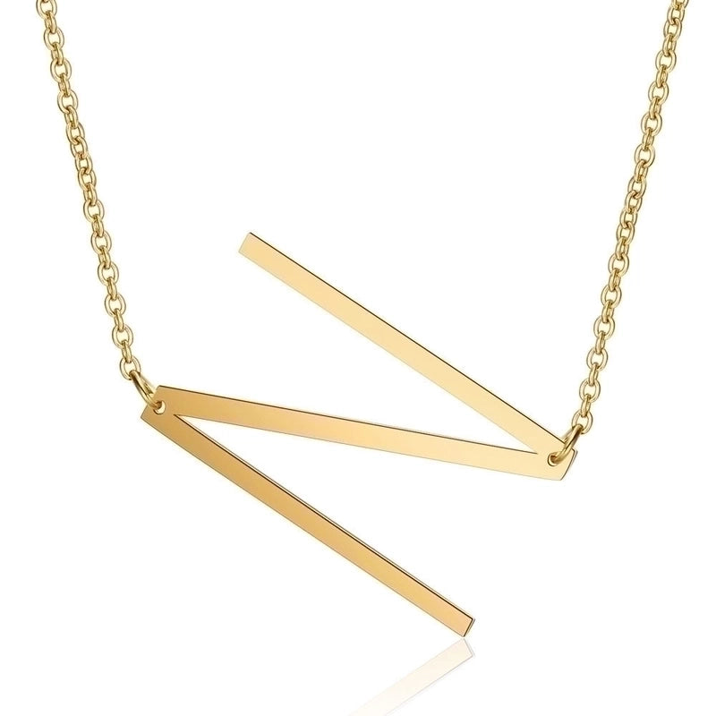 Stainless Steel Fashion Polishing Letter Necklace