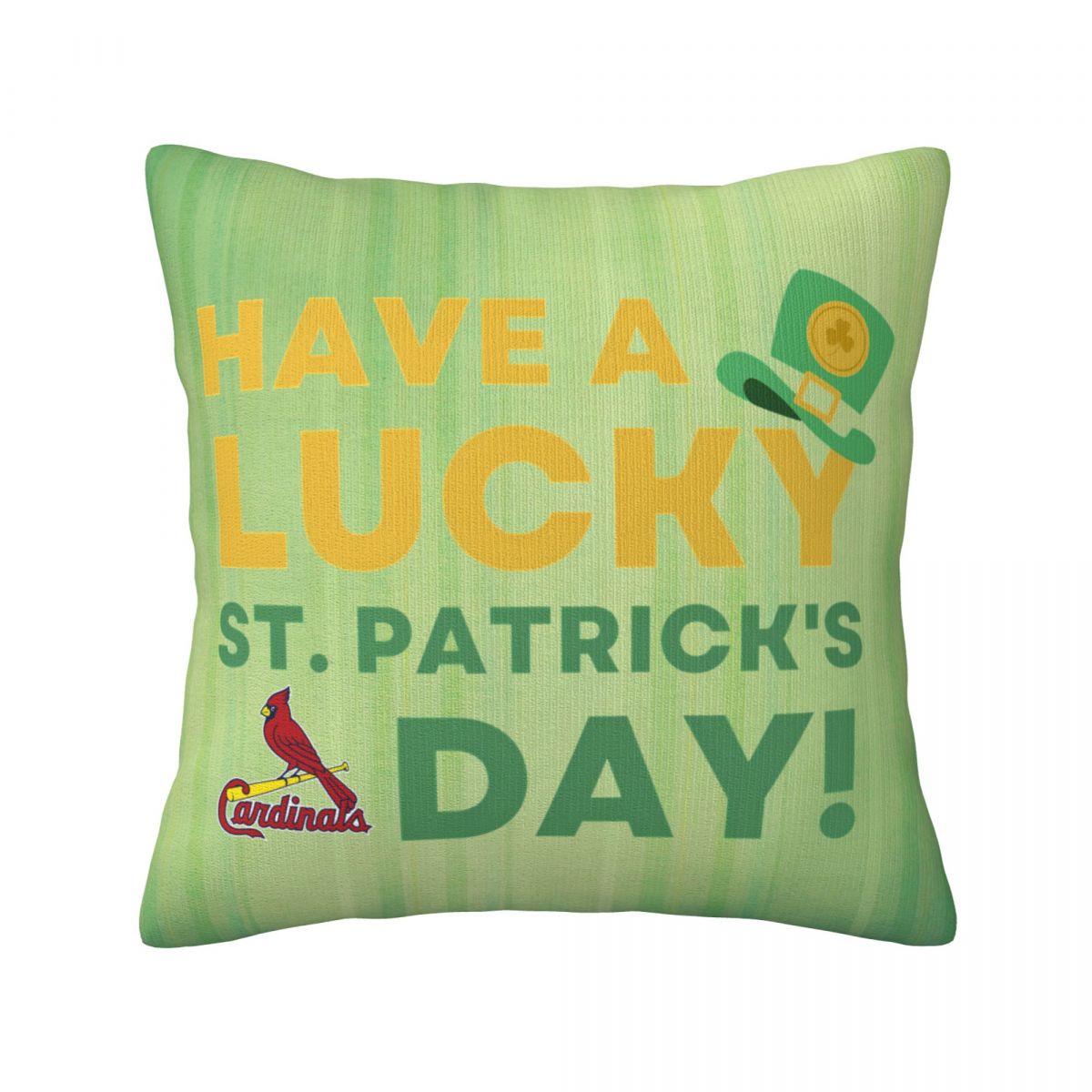 St. Louis Cardinals St Patrick's Day Have A Lucky Day Throw Pillow Covers 18x18