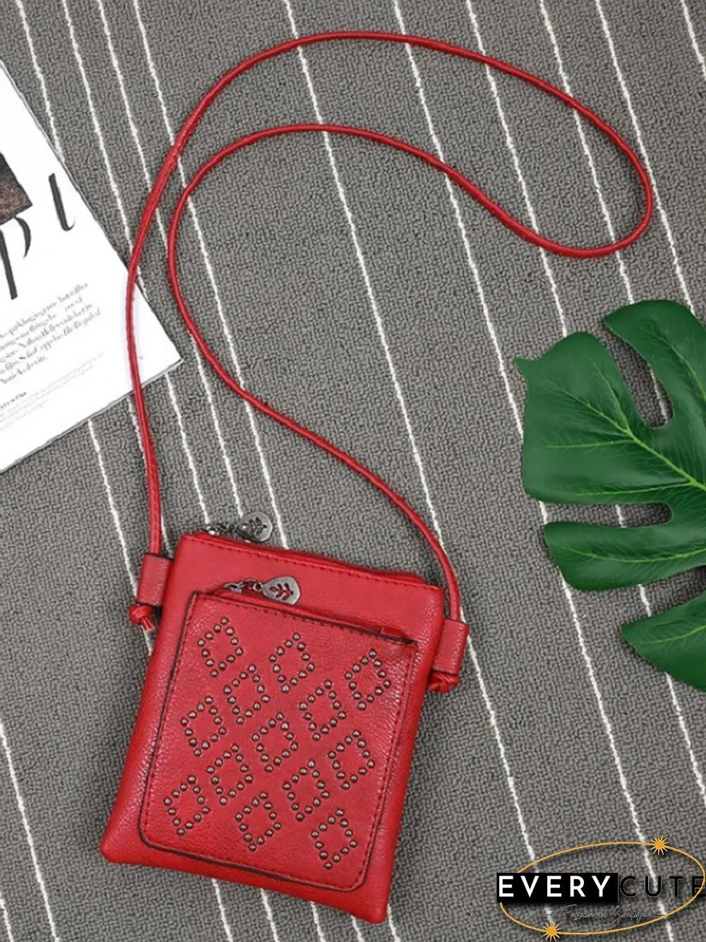 Simple Rivet Mini Crossbody Bag