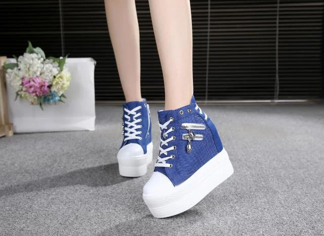 NEW Brand Hidden Heels Platform Sneakers Women Breathable Air Wedge Sock Shoes Woman Casual Ladies Boots Zapatos Mujer 2022 W05