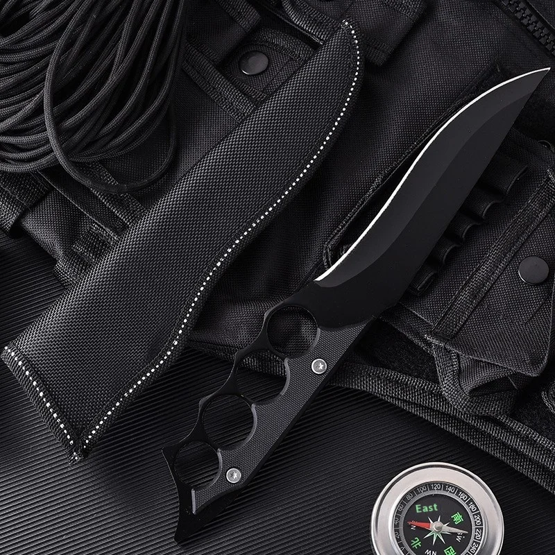 Portable wilderness survival camping knife