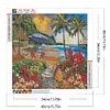 Diamond Painting-DIY Full Round Drill Abstract Beach(40*40 CM)