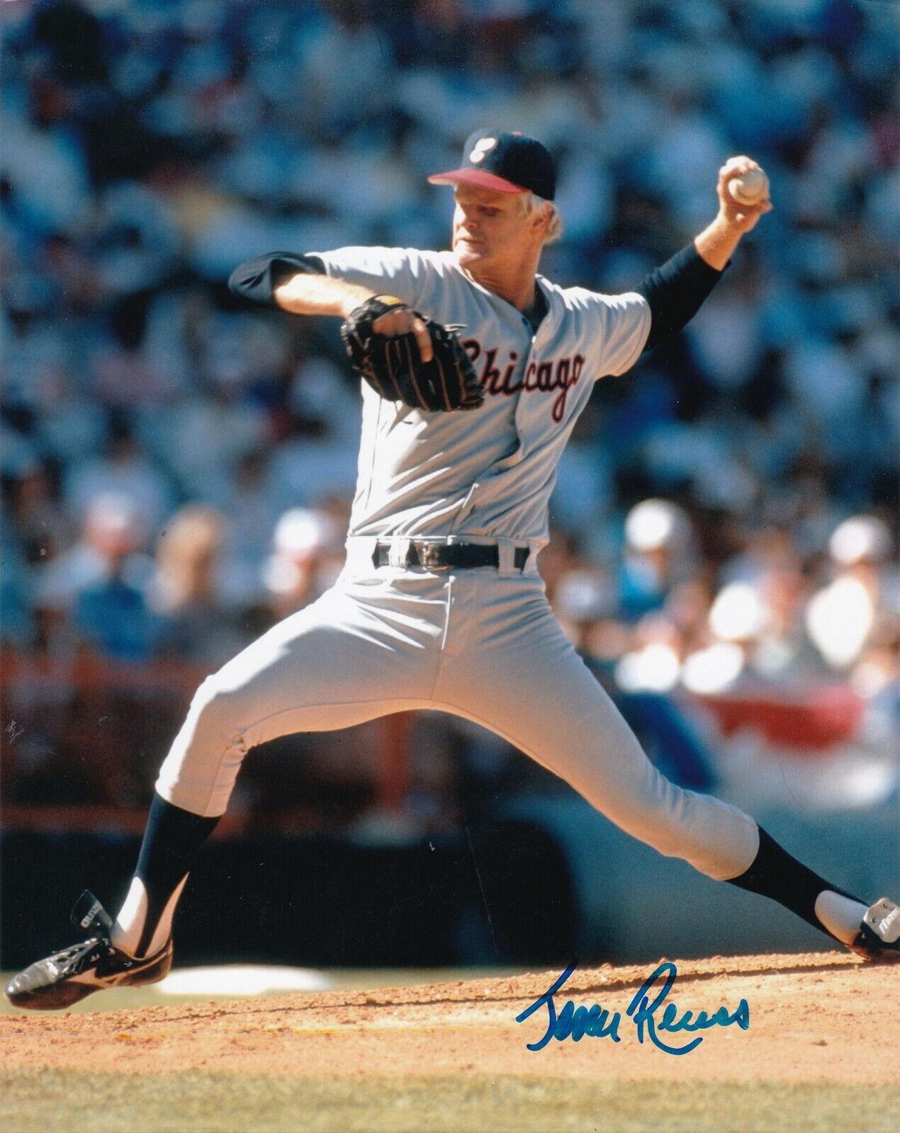 JERRY REUSS CHICAGO WHITE SOX ACTION SIGNED 8x10