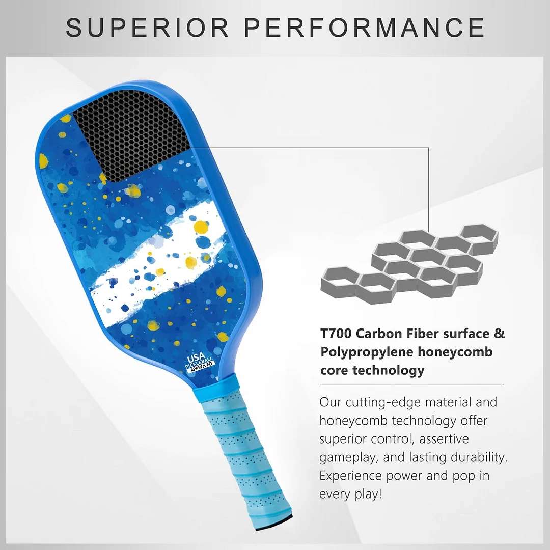 Original Paddle (16mm) T700 Sandblasted Carbon Fiber-Cloudburst Colors Paddle