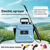 8L Pesticide Sprayer with Adjustable Shoulder Strap Electric Garden Flower Spraying Equipment Retractable Wand for Yard Lawn