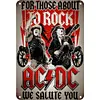 AC/DC - Panneaux en &eacute;tain m&eacute;tallique(20*30cm/30*40cm) - Musique