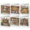 (US Only)6PCS DIY Diamond Art Christmas Greeting Cards Xmas Design Diamond Art Cards