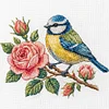 Bird Rose-18CT Stamped Cross Stitch 20*20cm