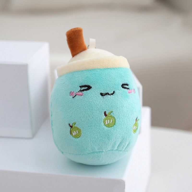 New Bubble Tea Cup Plush Toy Doll Bag Accessories Key Chain Milk Tea Shop Small Gifts