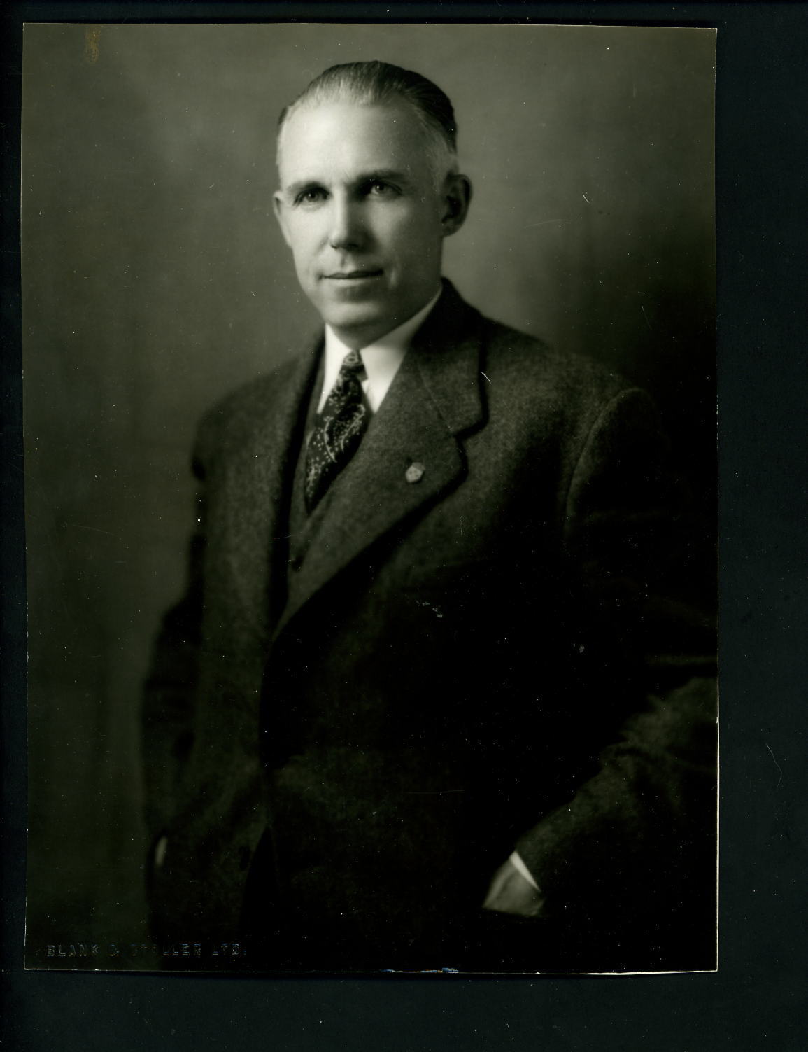 Clarence Campbell 1948 Press Photo Poster painting President of the NHL Hockey Blank & Stoller