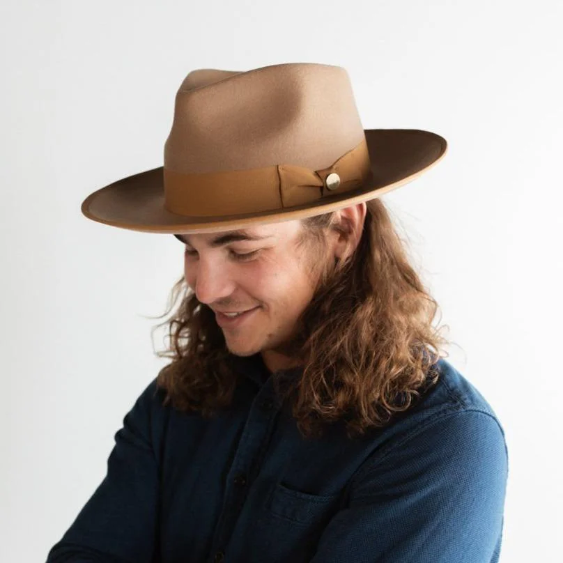Miller Ranch Fedora -BUSHWICK RANCHER HAT &ndash; BROWN [Fast shipping and box packing]