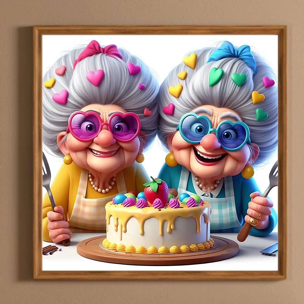 Diamond Painting - Full Round Drill - Grandma(Canvas|30*30cm)