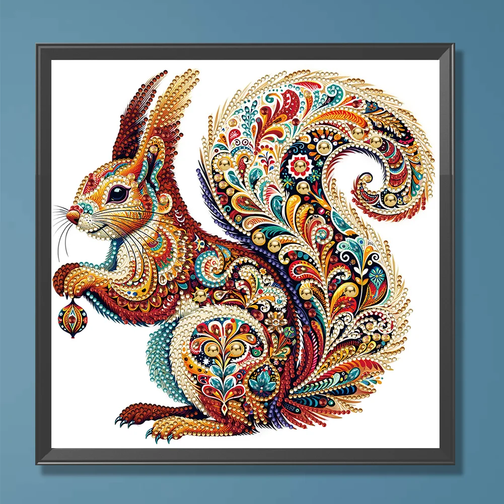 Diamond Painting - Partial Special Shaped Drill - Gorgeous Squirrel(Canvas|30*30cm)