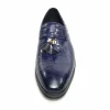 Fashion Mens Blue Tassel Leather Loafers Dress Shoes 