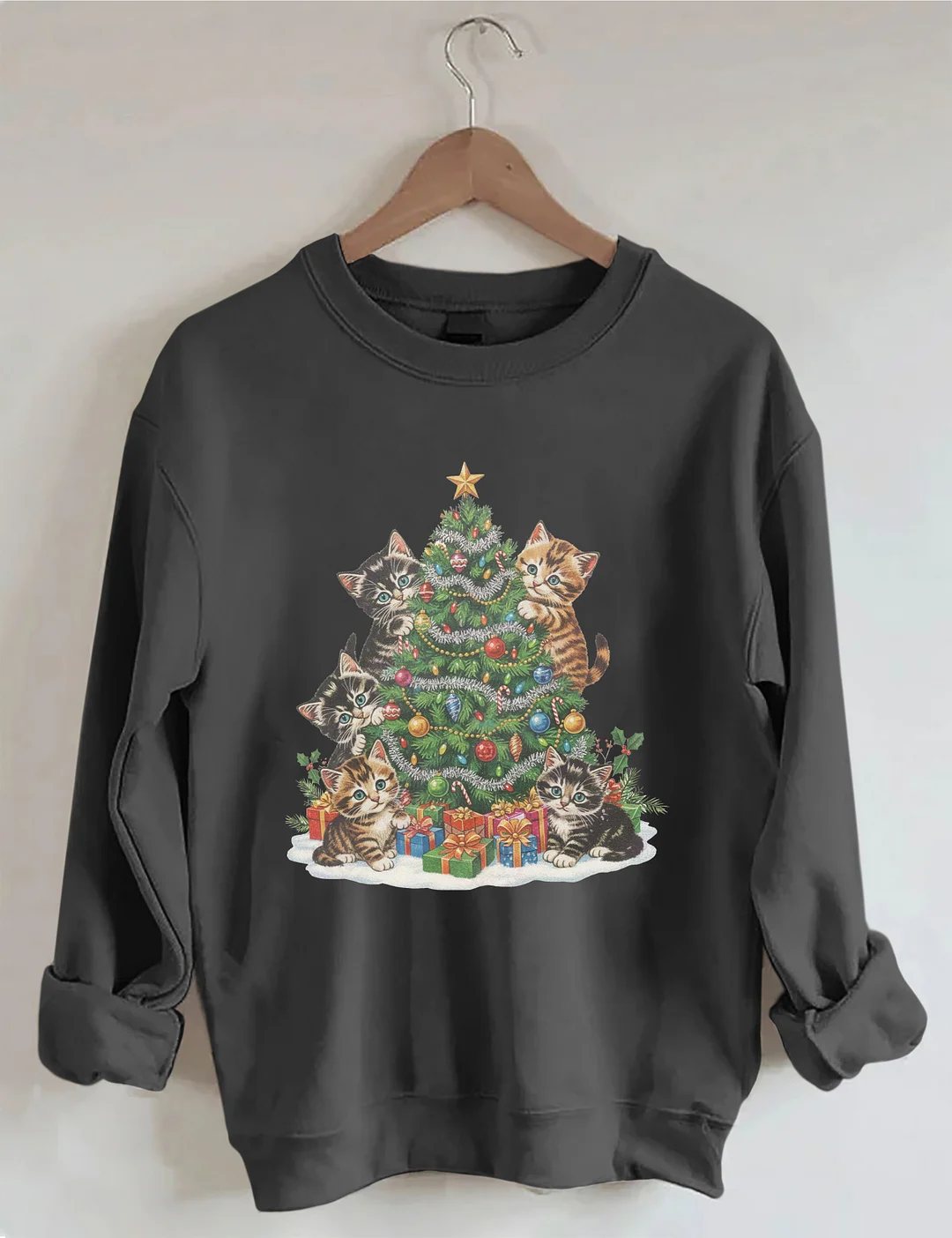 90's Cat Christmas Sweatshirt