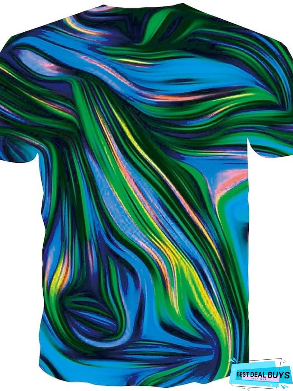 Men's T-Shirt Graphic Abstract Print Short Sleeve Daily Tops