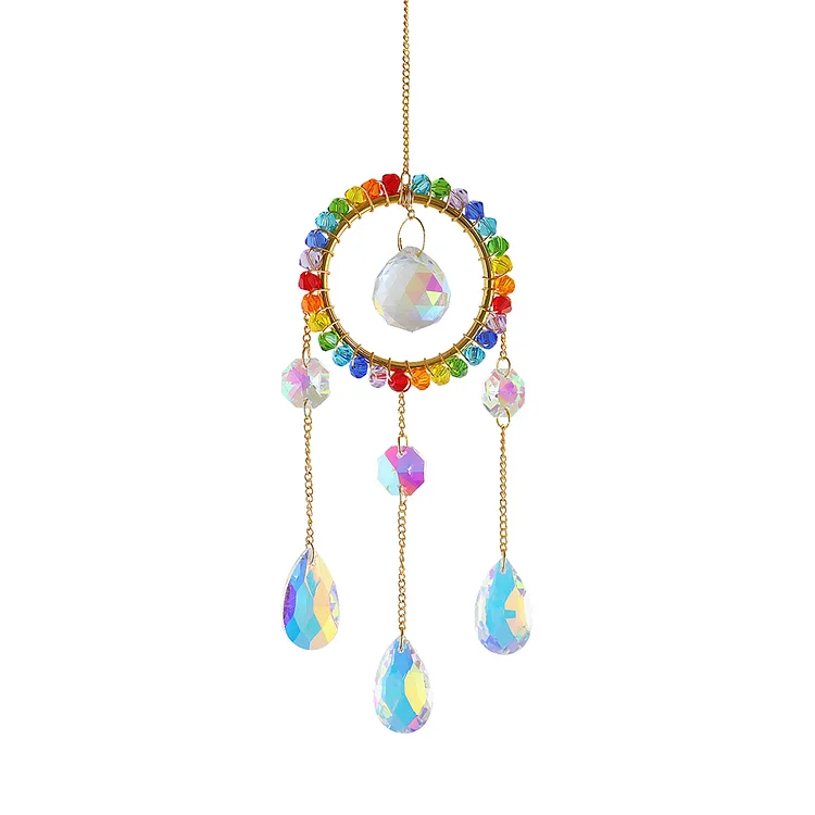 Colorful Beads Crystal Light Catching Jewelry Window Accessories for Living Room gbfke