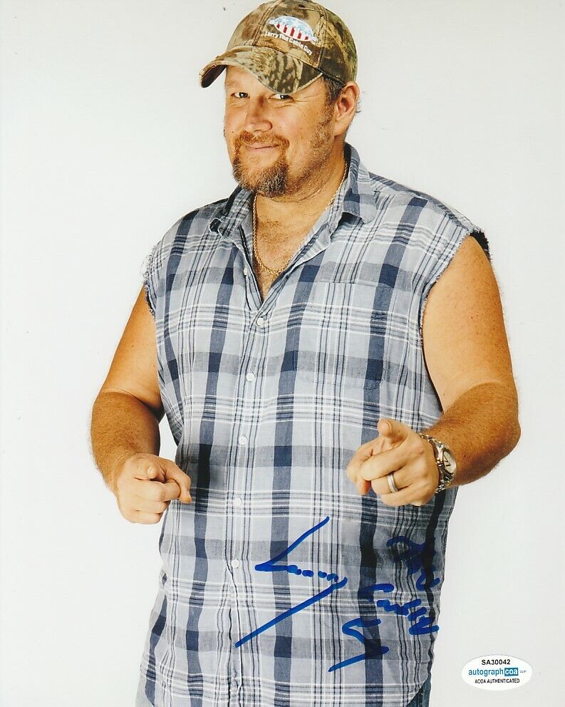 GIT-R-DONE! LARRY THE CABLE GUY SIGNED 8x10 Photo Poster painting! CARS ACOA COA EXACT PROOF