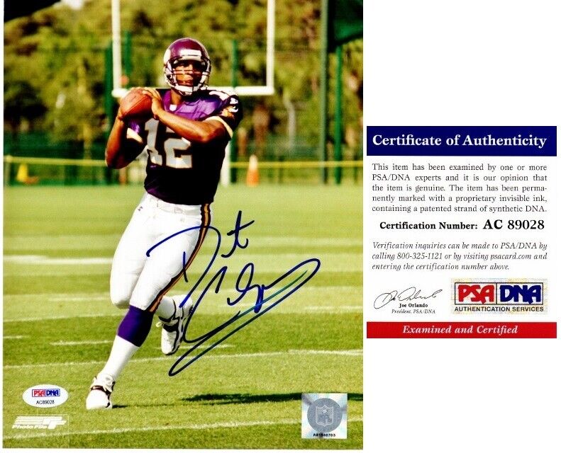 Daunte Culpepper Signed Minnesota Vikings ROOKIE 8x10 inch Photo Poster painting - PSA/DNA COA