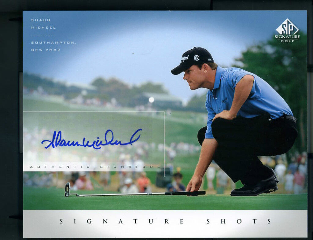 Shaun Micheel Autographed Signed Upper Deck 2004 Golf SP Signature 8 x 10 Photo Poster painting