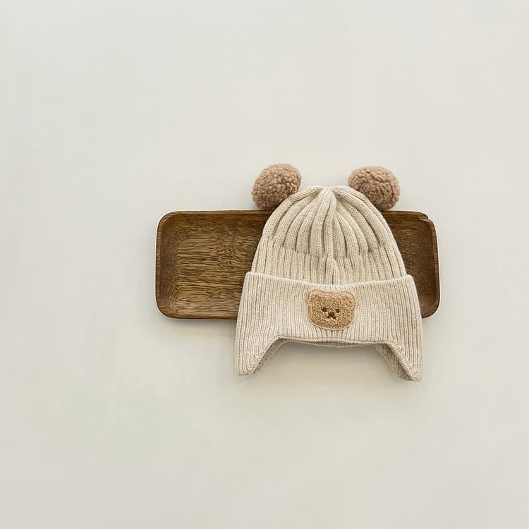 Toddler Bear Ear Protection Beanie