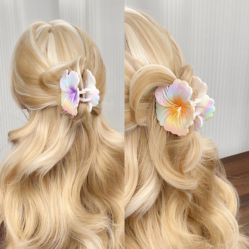 Vacation Sweet Korean Style Women’s Flower Acetic Acid Sheets Hair Claws