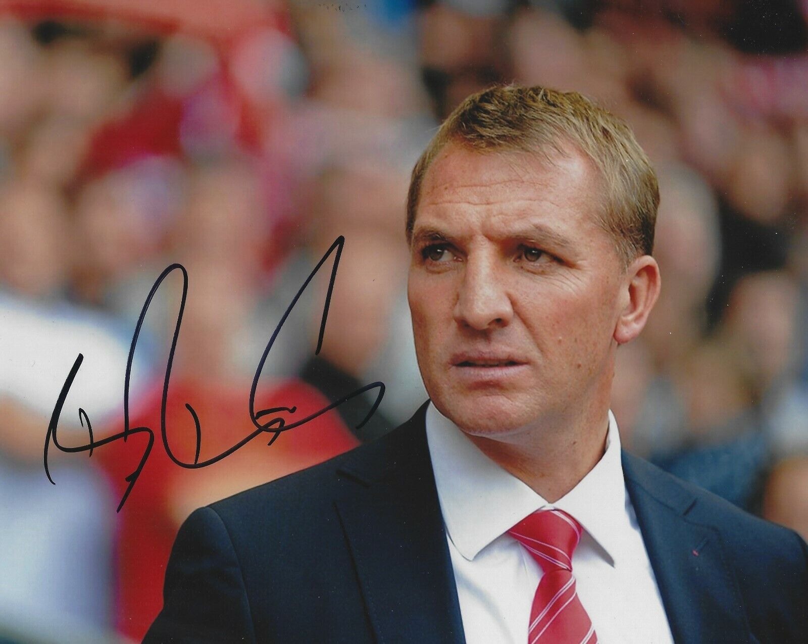 BRENDAN ROGERS SIGNED 8x10 Photo Poster painting - UACC & AFTAL RD LEICESTER CITY AUTOGRAPH