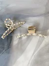 Vintage Rhinestone And Pearl Oversize Hairpin $9.99