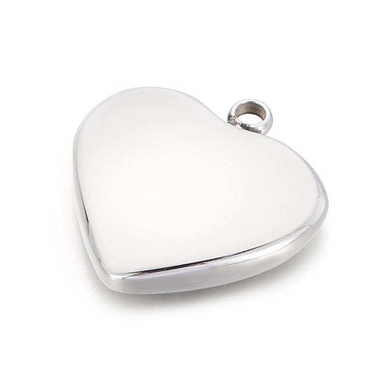 1 Piece Stainless Steel 18K Gold Plated Heart Shape