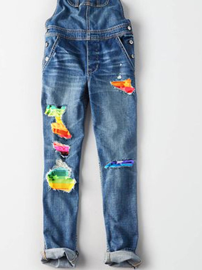 As Picture Denim Casual Pants