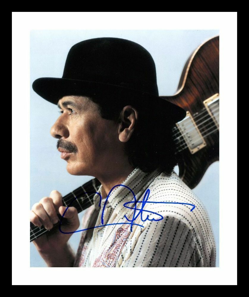 Carlos Santana Autograph Signed & Framed Photo Poster painting 3