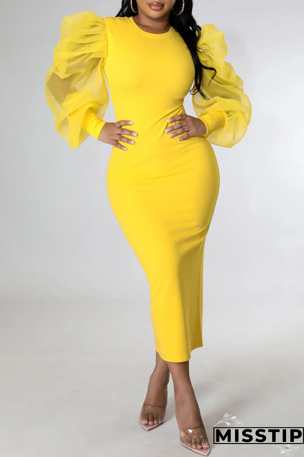 Black Fashion Casual Solid Patchwork O Neck Long Sleeve Dresses