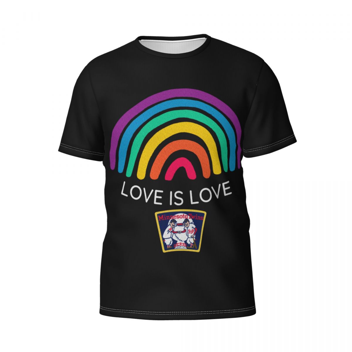 Minnesota Twins Love is Love Pride Rainbow Printed Men's T-Shirt