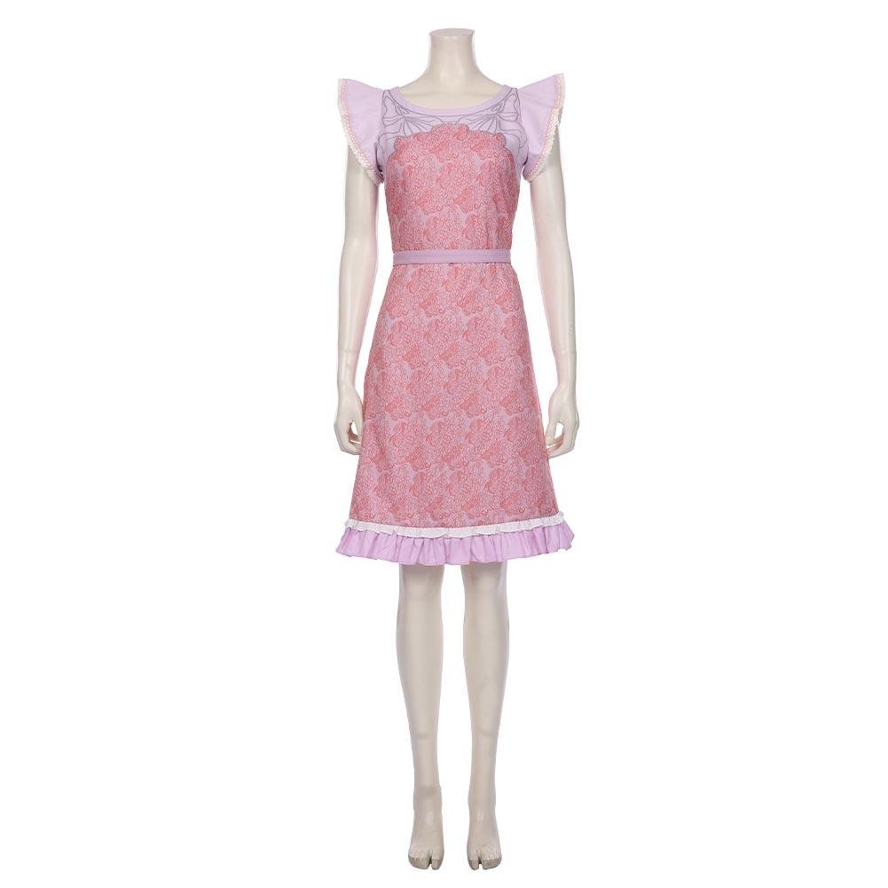 final fantasy vii remake aerith gainsborough pink dress halloween carnival outfit cosplay costume