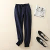 Women Trousers Warm Velvet Cashmere Harem Pants Sweatpants Fleece Pants