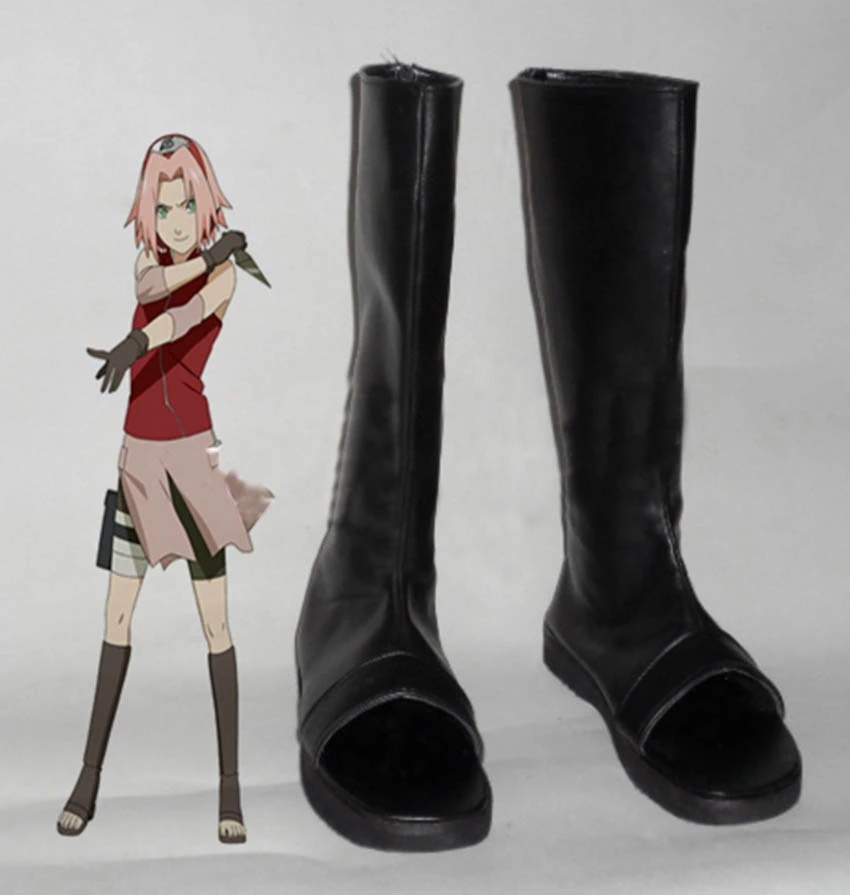 Naruto Haruno Sakura Boots Cosplay Shoes
