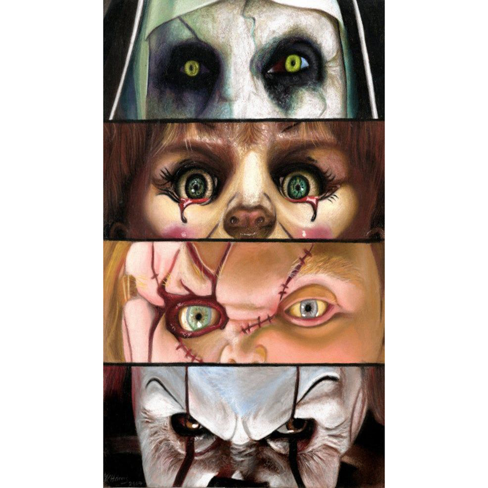

Horror Eyes - Round Drill Diamond Painting - 30*60CM (Big Size), 501 Original