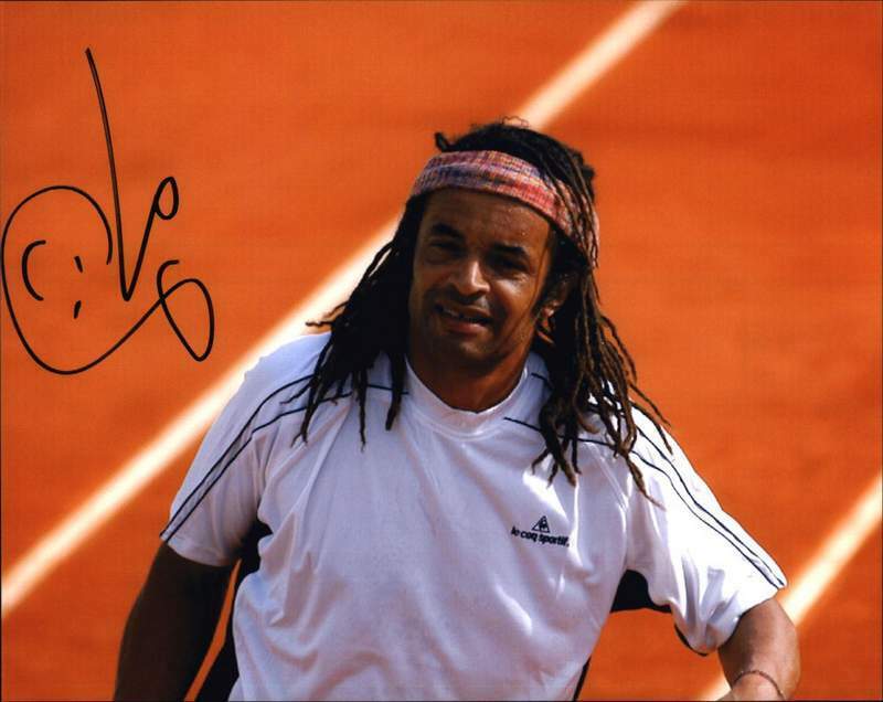 Yannick Noah signed tennis 8x10 Photo Poster painting W/Certificate Autographed (A0004)