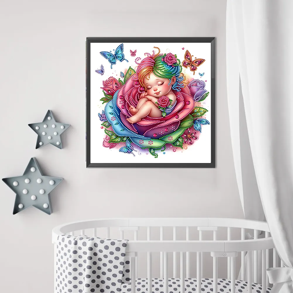 Diamond Painting - Partial Special Shaped Drill - Rose Child(Canvas|30*30cm)
