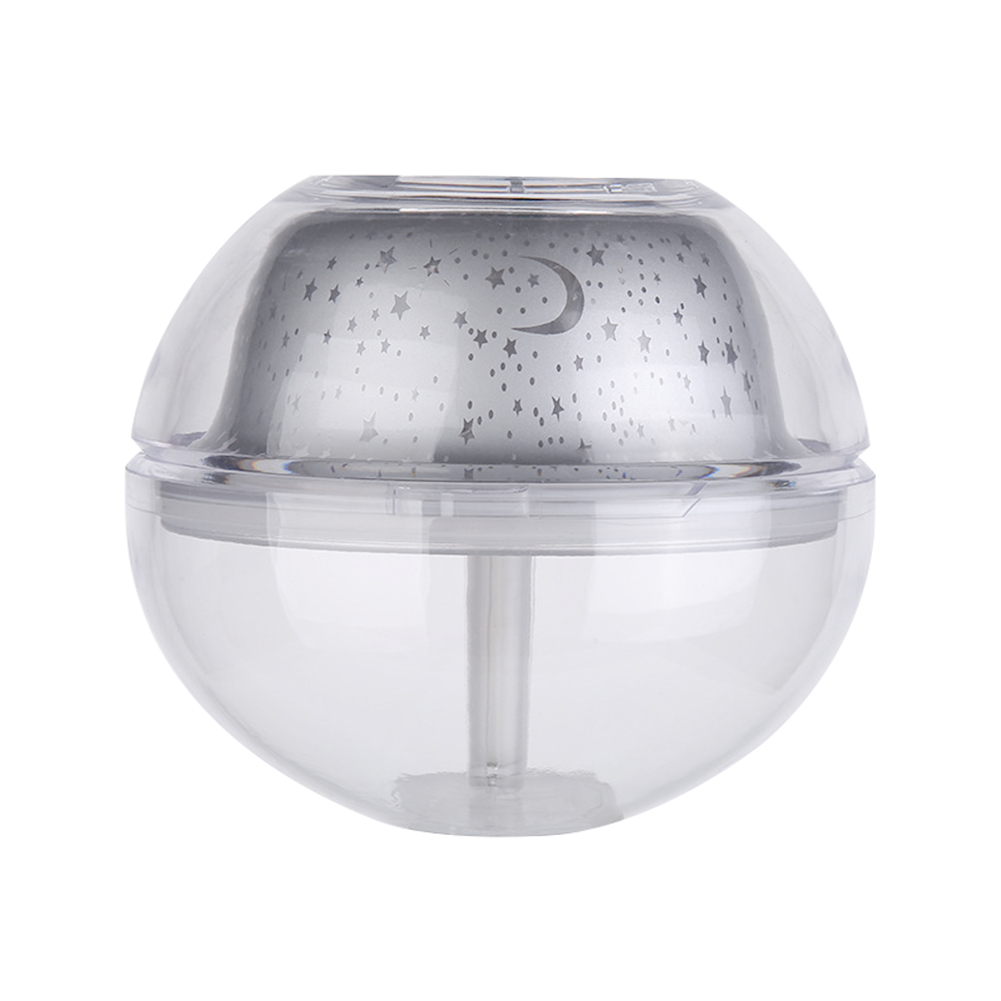 

Crystal Projection Humidifier USB Aroma Night Light Colorful Air Purifier, Silver, 501 Original